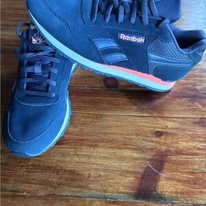 Reebok Dark Blue Sneakers with Coral Highlights